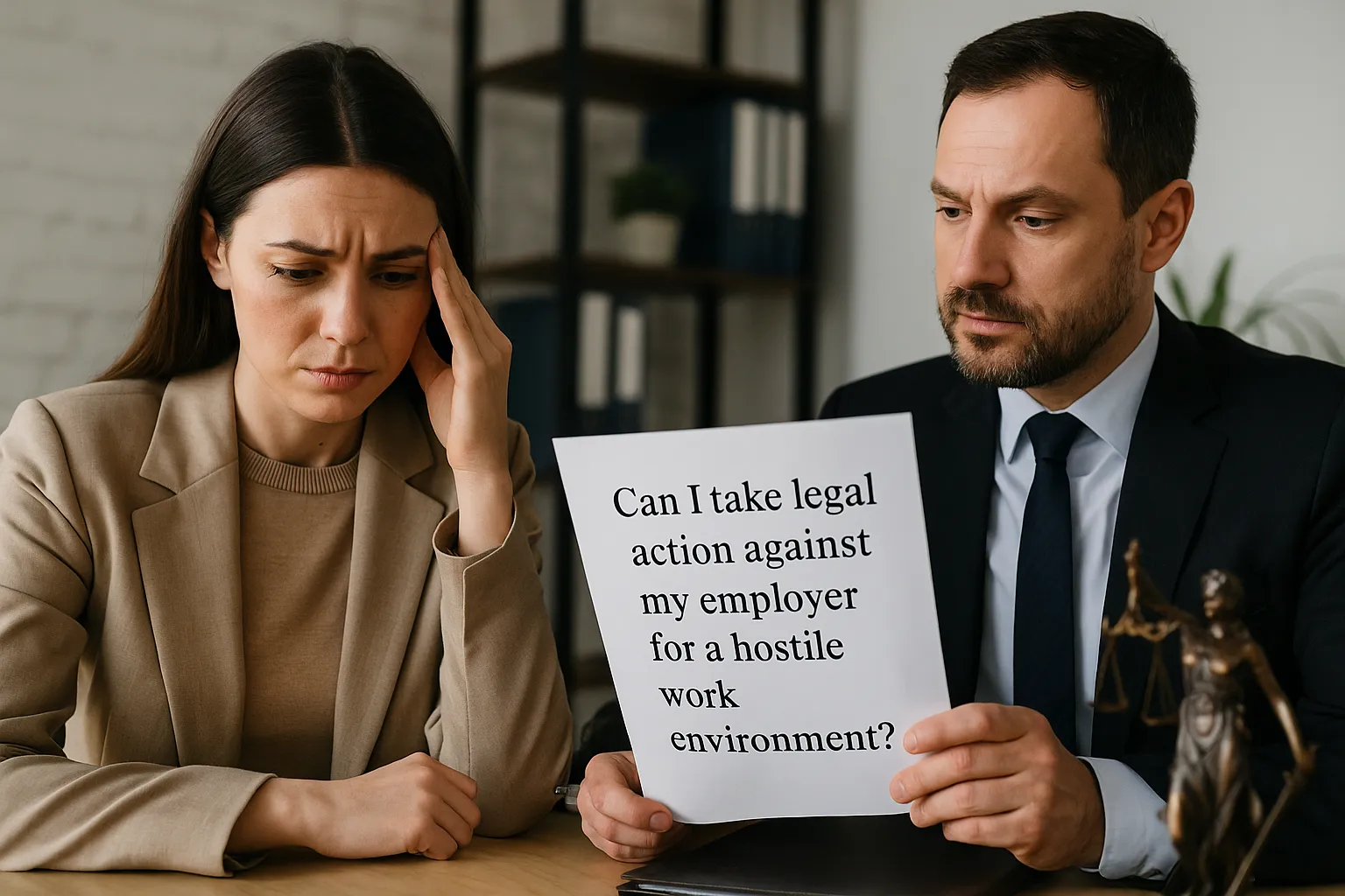 Can I take legal action against my employer for a hostile work environment